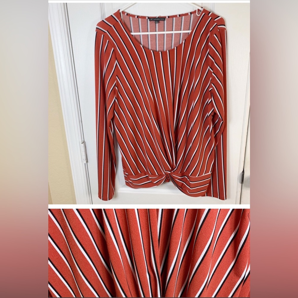Stunning tie knot crossover blouse